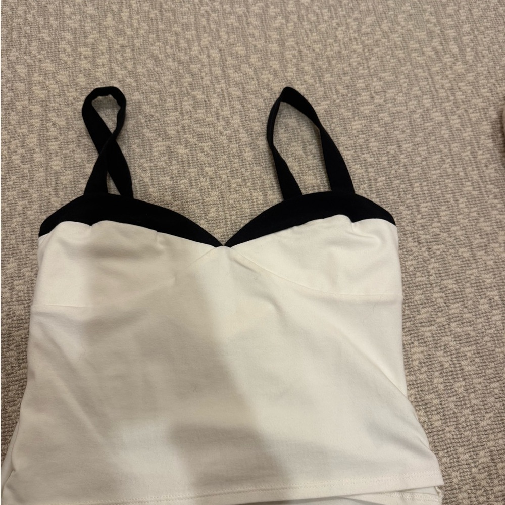 Reformation Black and White tank Top